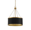Savoy House Delphi 6-Light Pendant in Matte Black with Warm Brass Accents (7-188-6-143)