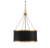 Savoy House Delphi 6-Light Pendant in Matte Black with Warm Brass Accents (7-188-6-143)