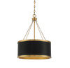 Savoy House Delphi 6-Light Pendant in Matte Black with Warm Brass Accents (7-188-6-143)