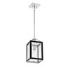 Carlton 1-Light Pendant in Matte Bk with Polished Nickel Accents (3-8880-1-173)