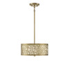 New Haven 3-Light Conv Semi-Flush or Pendant in Burnished Brass (6-7502-3-171)