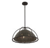 Savoy House Trentino 3-Light Pendant in Gunsmoke with Gray Rattan (7-7777-3-181)