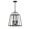 Hasting 4-Light Pendant in Noblewood with Iron (7-8893-4-101)