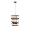 Blaine 3-Light Pendant in Natural Walnut with Black Accents (3-2967-3-36)