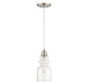 1-Light Mini Pendant in Brushed Nickel (M70018BN)
