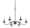 6-Light Chandelier in Aged Iron (M10042AI)