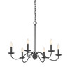 6-Light Chandelier in Aged Iron (M10042AI)
