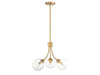 3-Light Chandelier in Natural Brass (M10057NB)