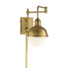 1-Light Adjustable Wall Sconce in Natural Brass (M90052NB)