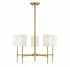 5-Light Chandelier in Natural Brass (M10067NB)