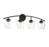 4-Light Bathroom Vanity Light in Matte Black (M80033MBK)