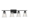 4-Light Bathroom Vanity Light in Matte Black (M80042MBK)