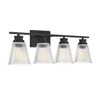 4-Light Bathroom Vanity Light in Matte Black (M80042MBK)