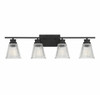 4-Light Bathroom Vanity Light in Matte Black (M80042MBK)