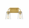 2-Light Bathroom Vanity Light in Natural Brass (M80043NB)