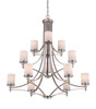 Colton 12 Light Satin Nickel Chandelier (1-332-12-SN)