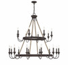 Sienna 20 Light Artisan Rust Chandelier (1-8601-20-32)