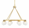 Avery Warm Brass 8 Light Chandelier (1-1841-8-322)