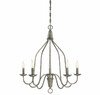 5-Light Chandelier in Distressed Wood (M10043DW)