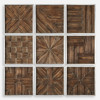 Uttermost Bryndle Rustic Wooden Squares Set of 9 (04115)