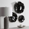 Abella Black Ceramic Wall Decor, S/3 (04248)