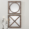 Baci E Abbracci, Wooden Mirrors S/2 (07067)