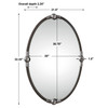 Carrick Black Oval Mirror (09064)
