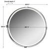 Tazlina Brushed Nickel Round Mirror (09109)