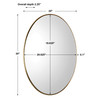 Pursley Brass Oval Mirror (09353)