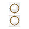 Gaza Gold Square Mirrors Set/2 (09488)