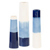 Sconset White & Blue Vases, S/3 (17715)