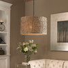 Knotted Rattan Light Drum Pendant (21105)