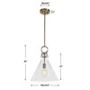 Imbuto Funnel Glass 1 Light Pendant (21548)