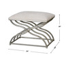 Shea Satin Nickel Small Bench (23091)
