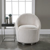 Uttermost Crue White Swivel Chair (23578)