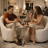 Uttermost Crue White Swivel Chair (23578)