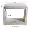 Cabana White Small Bench (23581)