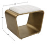 Uttermost Hoop Small Gold Bench (23673)