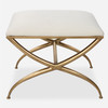 Uttermost Crossing Small White Bench (23677)