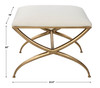Uttermost Crossing Small White Bench (23677)