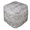 Valda Linen Wool Pouf (23955)