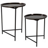 Burnett Dark Nickel Nesting Tables, S/2 (25151)