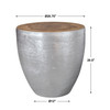 Gannett Silver Wood End Table (25479)