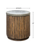 Maxfield Wooden Drum Side Table (25779)