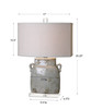 Melizzano Ivory-Gray Table Lamp (26613-1)