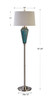 Almanzora Blue Glass Floor Lamp (28101)
