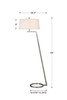 Ordino Modern Nickel Floor Lamp (28108)