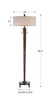 Rhett Burnished Oak Floor Lamp (28119-1)