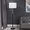 Maud Aged Black Floor Lamp (28196-1)