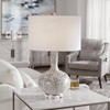 Turbulence Distressed White Table Lamp (28483-1)